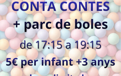 Conta contes + parc de boles infantil 20 novembre
